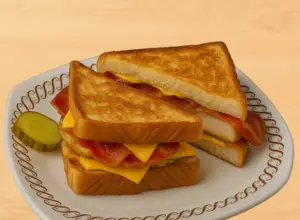 Texas bacon chicken melt of waffle house contain chicken and bacon