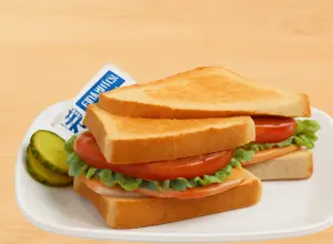 sandwich with lattice tomato ham and cheese at waffle house restaurant