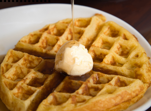 flavorful apple cinnamon waffle at the waffle house